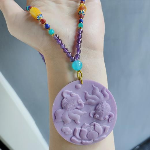 紫云母圆牌项链 商品图2