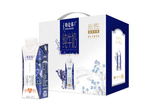 9折/会员8.5~7.5折！ 蒙牛 特仑苏 纯牛奶 利乐梦幻盖250ml*10包 礼盒装/1月生产 商品图1