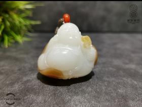 【御珠宫坊】糖羊脂白玉佛挂件
