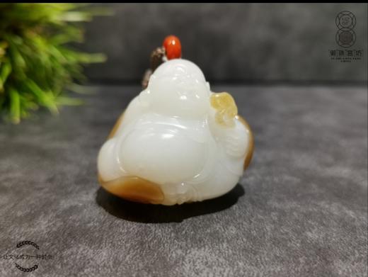 【御珠宫坊】糖羊脂白玉佛挂件 商品图0