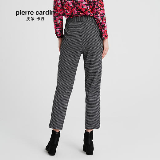 皮尔卡丹女装春季新款黑色波点直筒裤子时尚休闲裤P94TL04B3
 商品图2