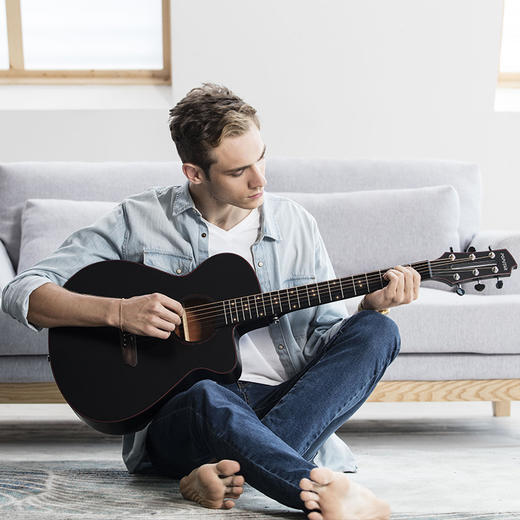 Poputar P1智能吉他初学者女生男生民谣木吉他专用 商品图1