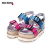 nekomomo2020年夏季新款ins潮牛皮百搭松糕厚底运动风坡跟凉鞋M20BG23751 商品缩略图0