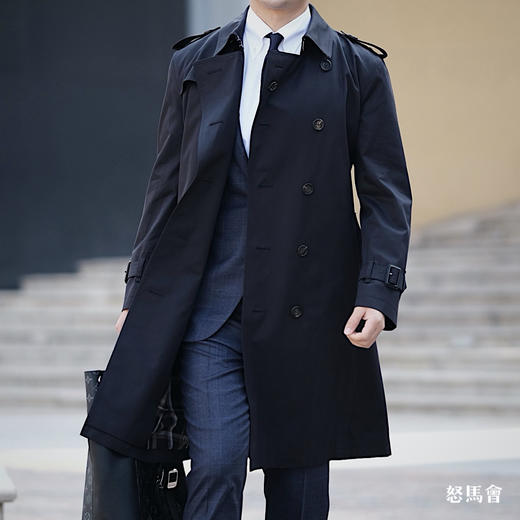 Kensington 经典款日本防渗雨嘎巴甸午夜黑战壕风衣 商品图4