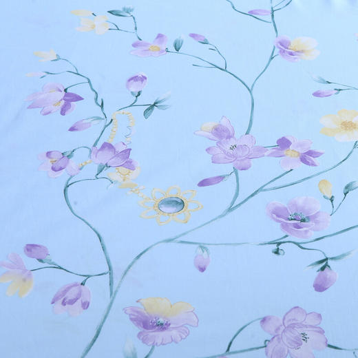 水星家纺 全棉四件套床上四件套纯棉 全棉床品套件被罩被 DH半夏 DH半夏 1.5M(适配200*230cm被芯) 商品图2