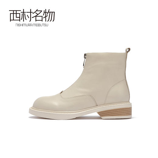 西村名物2020冬季新品切尔西靴时尚简约英伦风靴拉链短靴女X20DS40321 商品图5