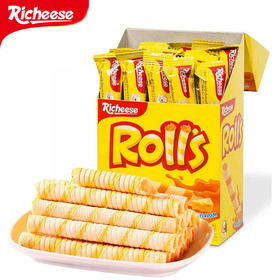 印尼richeese丽芝士 芝心棒180g/盒 rolls 奶酪夹心卷 注心饼干 进口零食 蛋卷