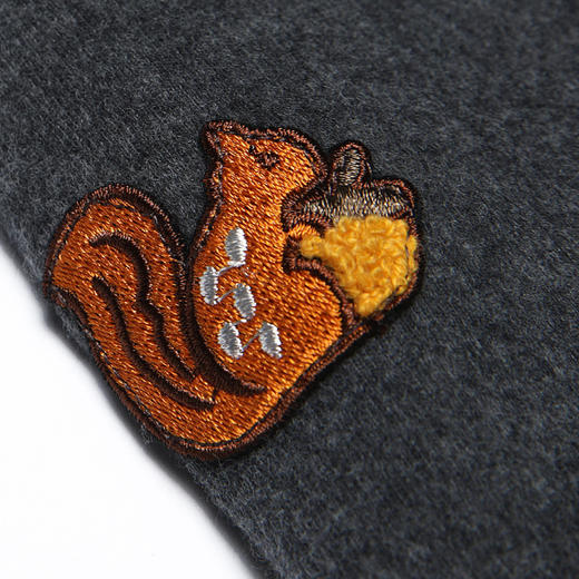 METTE童装中大童女宝加绒加厚打底裤时尚松鼠绣标休闲保暖裤子 商品图9