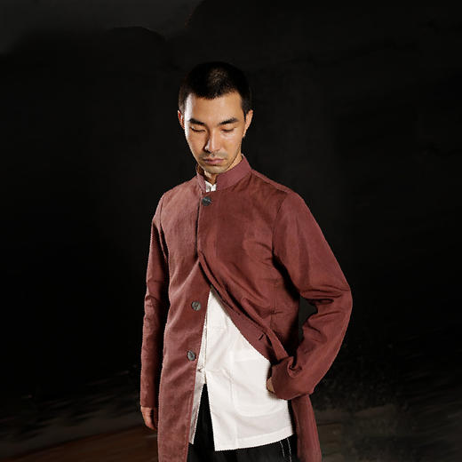 原创男装 新中式香云纱风衣