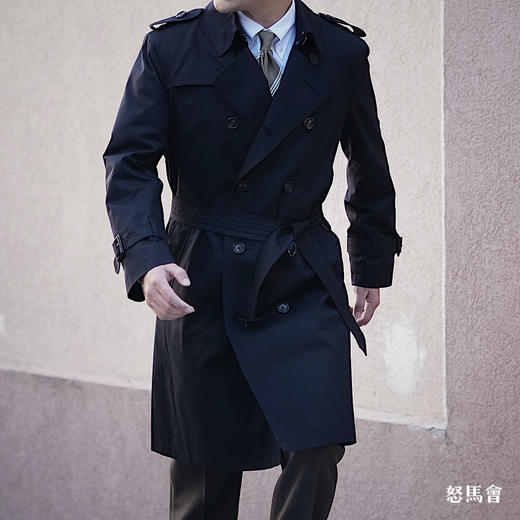 Kensington 经典款日本防渗雨嘎巴甸午夜黑战壕风衣 商品图1