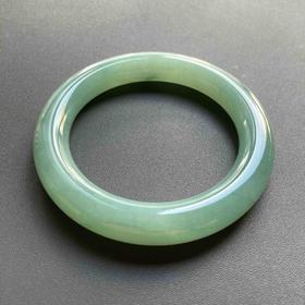 糯冰种晴水绿圆条手镯58