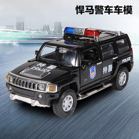 A  彩珀·成真1:32丰田埃尔法普拉多悍马警车特警车公安车合金车模  No.88769