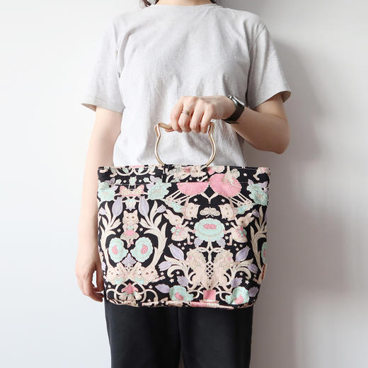 HUGOJIRO猫头柄手提包插画马戏团喵喵 商品图1