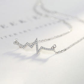 Winy925纯银怦然心动项链送女友闺蜜节日生日礼物