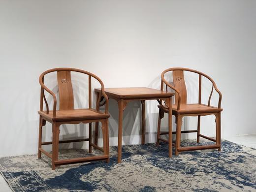 红桥红  家具严选  缅甸花梨（大果紫檀）  【如意 垂手圈椅 三件套】 商品图5