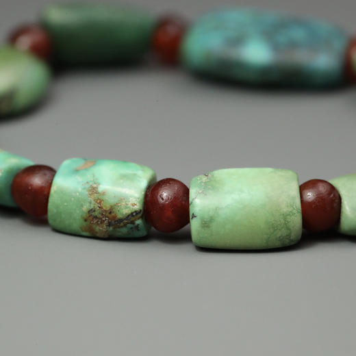 高古绿松石+汉代红玛瑙手串 商品图6