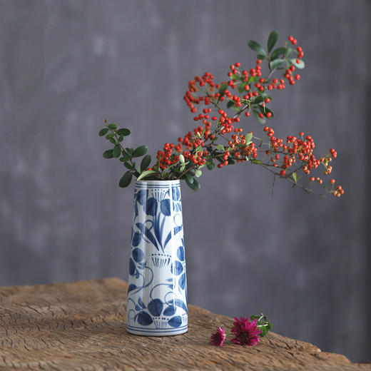 「景德镇中式青花瓷手绘小插花瓶」客厅摆件 纯手工陶瓷创意水培花器 商品图1