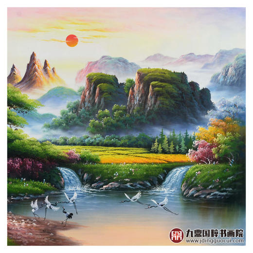 郑一坡《青松迎客》60×93cm 油画横幅作品 客厅/卧室挂画 商品图4