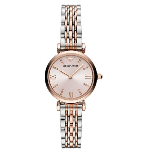 联保armani阿玛尼手表女新满天星28mm贝母镶钻钢带小表盘女表ar11223