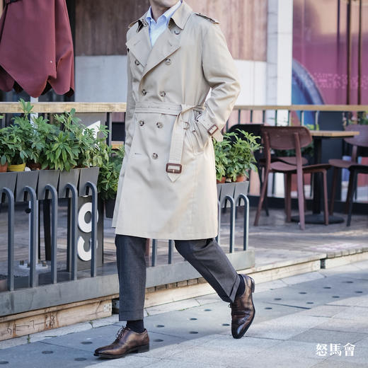 Kensington 经典款日本防渗雨嘎巴甸卡其色战壕风衣 商品图2