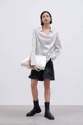 HIDEMI 心房客/“我们做印花”线型设计感微荡领多穿衬衫