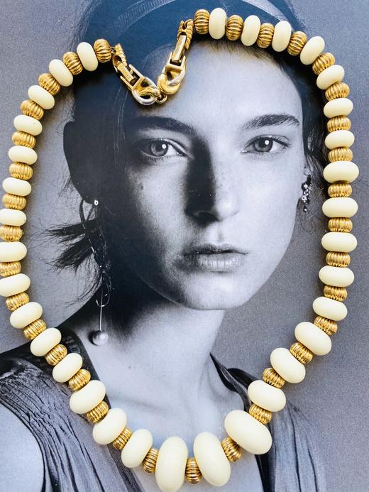 【vintage孤品】nina ricci稀有款米色串珠项链