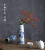 「景德镇中式青花瓷手绘小插花瓶」客厅摆件 纯手工陶瓷创意水培花器 商品缩略图0