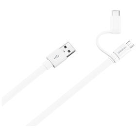 华为(HUAWEI) 华为二合一数据线 (白色) Micro USB+Type-C AP55S二合一 华为配件