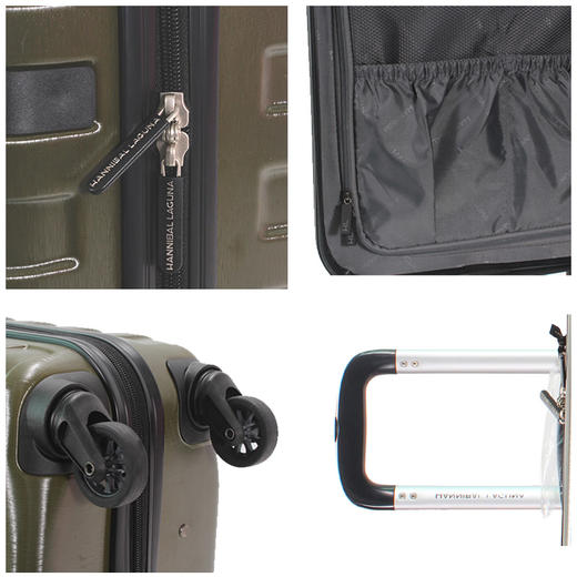 银座 HL大牌 静音万向轮经典硬壳拉杆箱 拉链箱A-556 商品图4