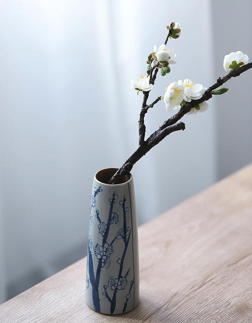 「景德镇中式青花瓷手绘小插花瓶」客厅摆件 纯手工陶瓷创意水培花器 商品图2