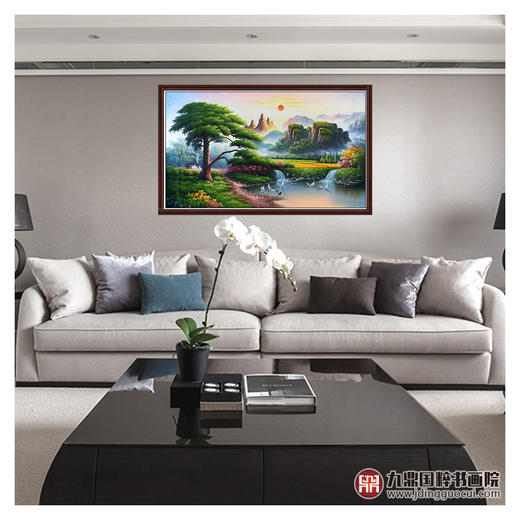 郑一坡《青松迎客》60×93cm 油画横幅作品 客厅/卧室挂画 商品图2