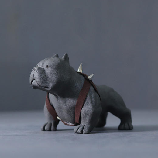 「景德镇简约现代创意恶霸犬摆件」仿真工艺品雕塑 办公室客厅艺术品 商品图1