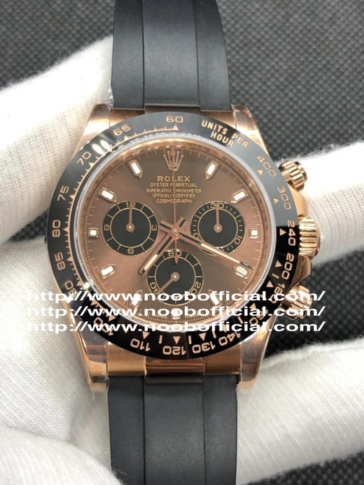 NOOB official➕劳力士迪通拿系列，巧克力胶带款。40mm直径！4130一体机芯无甲板✔️n厂出品，搭配专柜正品一致的4130一体机芯 整表基于正品original原版开模的 Copy版本❕ 商品图3