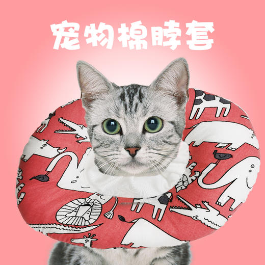 2020新款伊丽莎白圈 纯棉脖套犬猫通用防抓猫脖套项圈 防护圈美容罩 商品图2