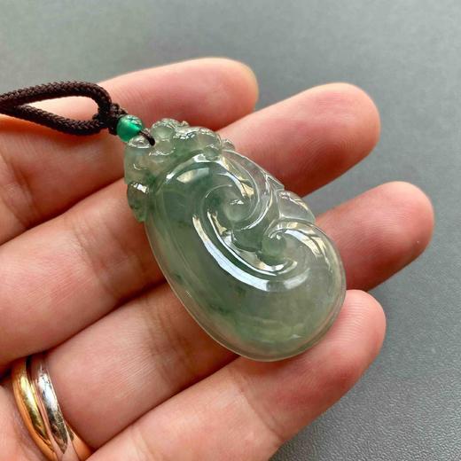 冰种晴水飘花厚庄翡翠大如意 商品图6