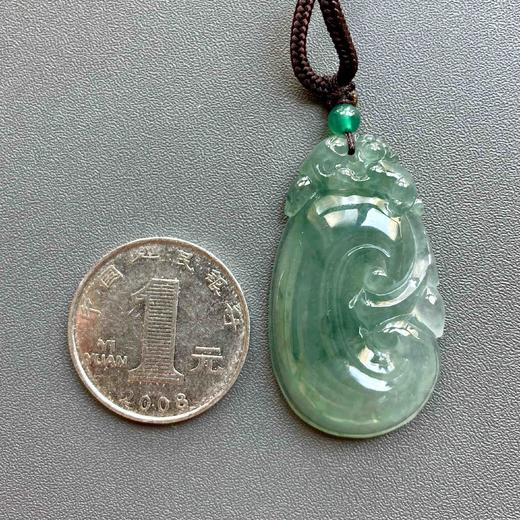 冰种晴水飘花厚庄翡翠大如意 商品图4