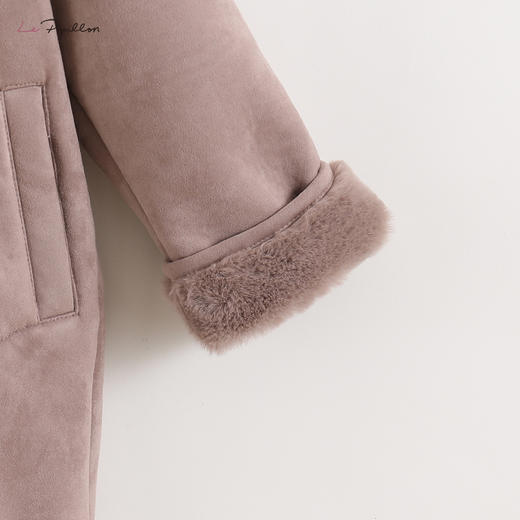 【马克珍妮 法式系列】新款冬装 女童皮毛一体加绒外套202015 商品图4