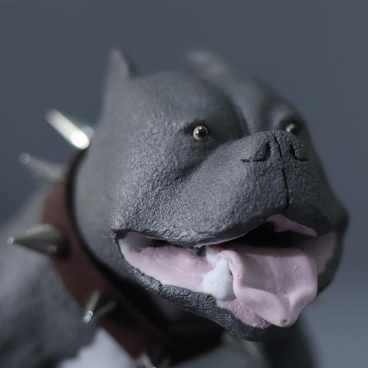 「景德镇简约现代创意恶霸犬摆件」仿真工艺品雕塑 办公室客厅艺术品 商品图4