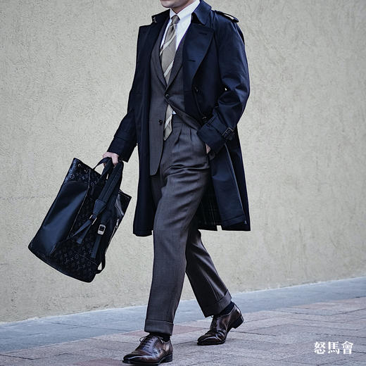 Kensington 经典款日本防渗雨嘎巴甸午夜黑战壕风衣 商品图2