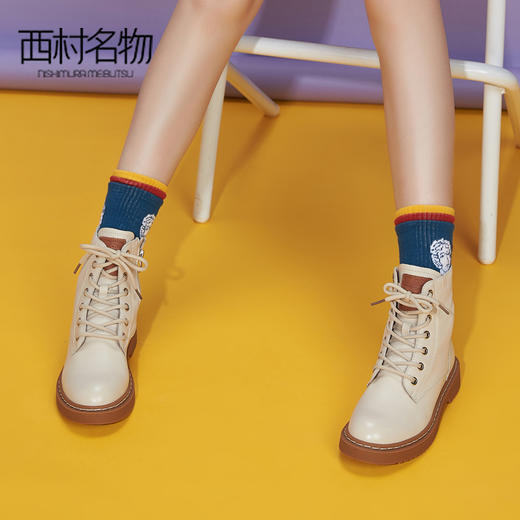 西村名物INS超火14孔经典系带高帮马丁靴女防滑2020冬季新款	 T29DS42621 商品图2