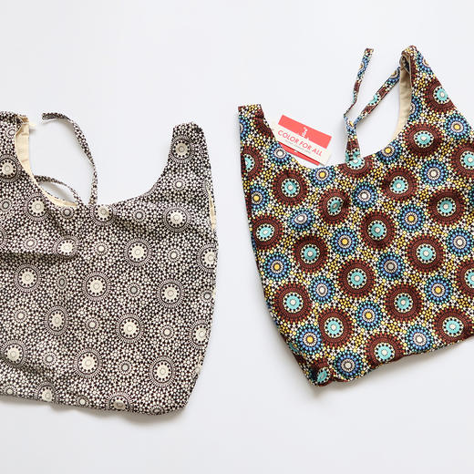 HUGOJIRO马甲包手提包插画花砖 商品图0