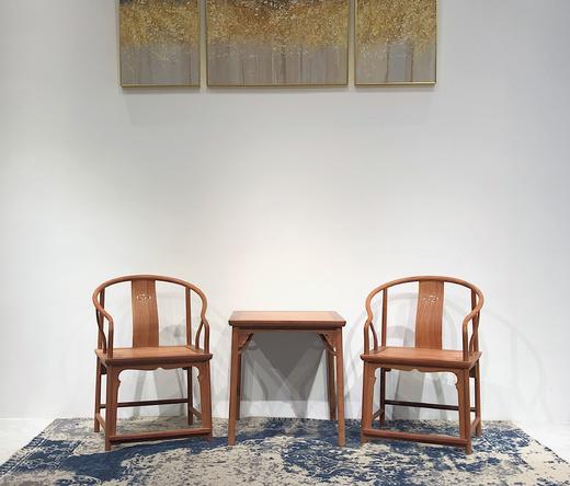 红桥红  家具严选  缅甸花梨（大果紫檀）  【如意 垂手圈椅 三件套】 商品图1