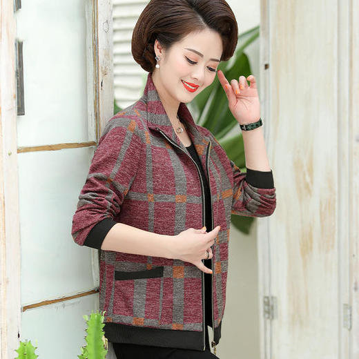 FW-5714新款洋气中年妈妈秋夹克薄款外套 商品图0