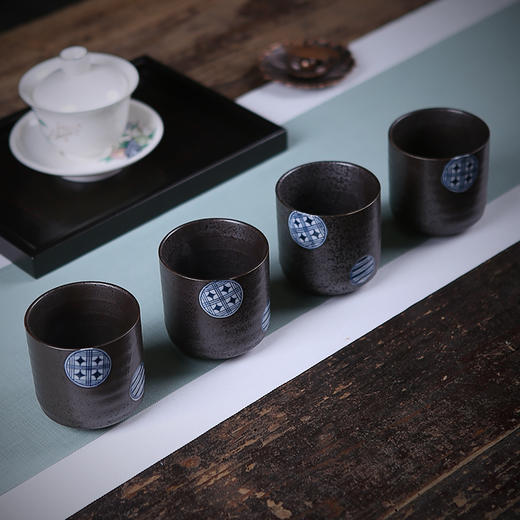 【茶杯/品茗杯】布纹绣球罗纹4杯组2.8# 商品图0