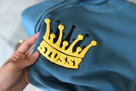 stu*sy 美线精品！STU CHENILLE CROWN HOOD  皇冠系列  3色连帽卫衣  WY389 商品图9