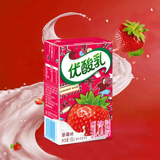 伊利草莓味优酸乳250ml*24盒 商品图1