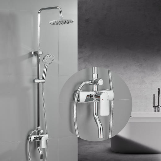 SQ：3946型男线条花洒-电镀（全铜） 商品图0