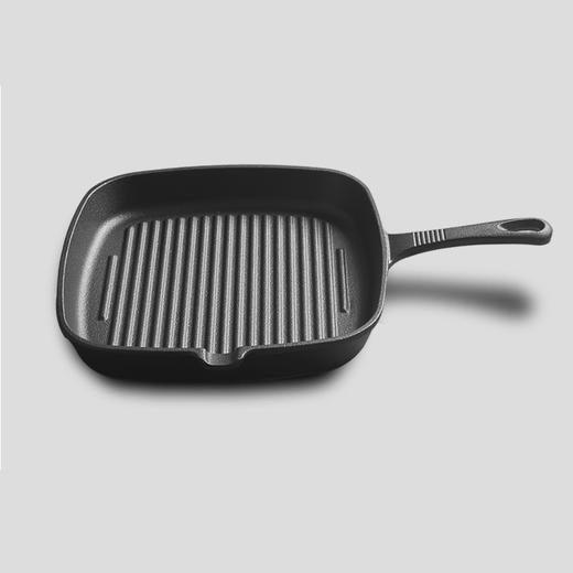 铸铁牛排煎锅24cm  煎牛扒专用锅无涂层烤肉电磁炉通用 商品图0