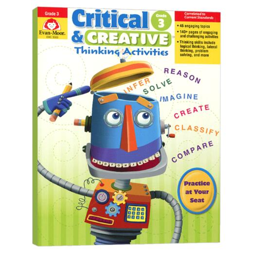 批判创造性思维训练 三年级 英文原版 Critical and Creative Thinking Activities Grade 3 Teacher Resource 美国加州教辅 商品图0