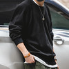 工装优选 美式复古无帽纯色圆领卫衣秋季ins黑色套头炸街外套男潮 商品缩略图1